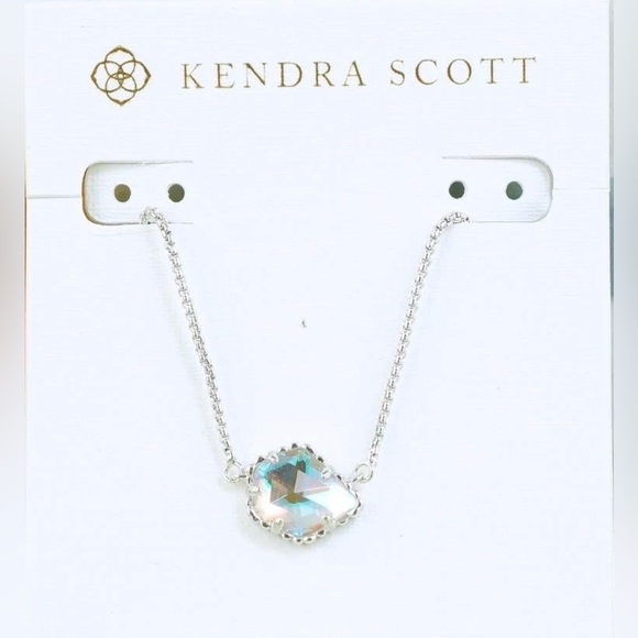 Kendra Scott Jewelry - Kendra Scott Tess pendant necklace in a rhodium plated metal dichroic glassNWT